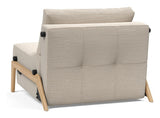 Cubed 90 Lounge Chair with Oak Legs, Blida/Sand Gray