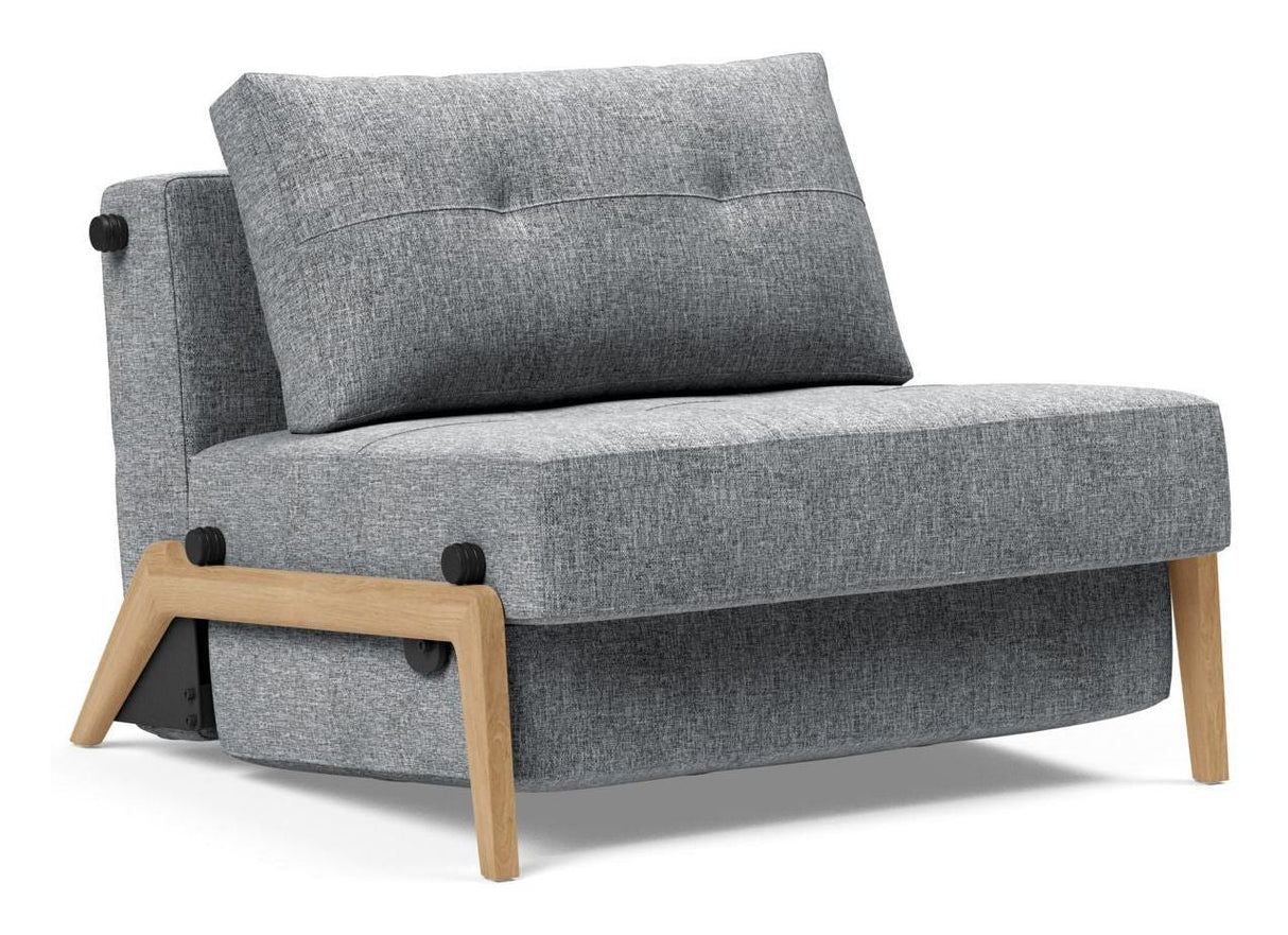 Cubed 90 Lounge Chair with Oak Legs, Twist/Granite