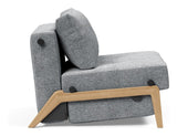 Cubed 90 Lounge Chair with Oak Legs, Twist/Granite