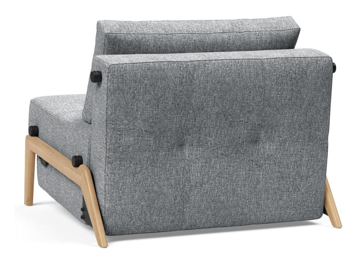 Cubed 90 Lounge Chair with Oak Legs, Twist/Granite