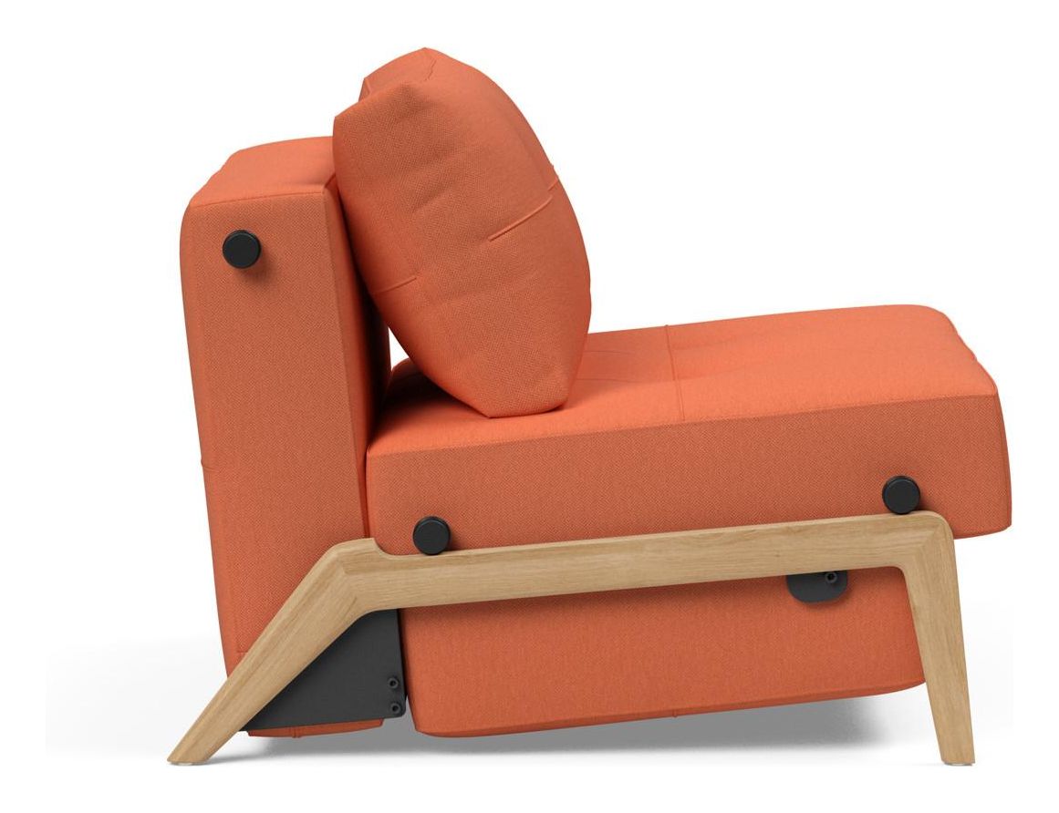 Cubed 90 Wood Lounge Chair, Argus/Rust