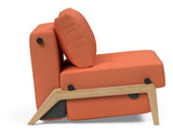 Cubed 90 Wood Lounge Chair, Argus/Rust