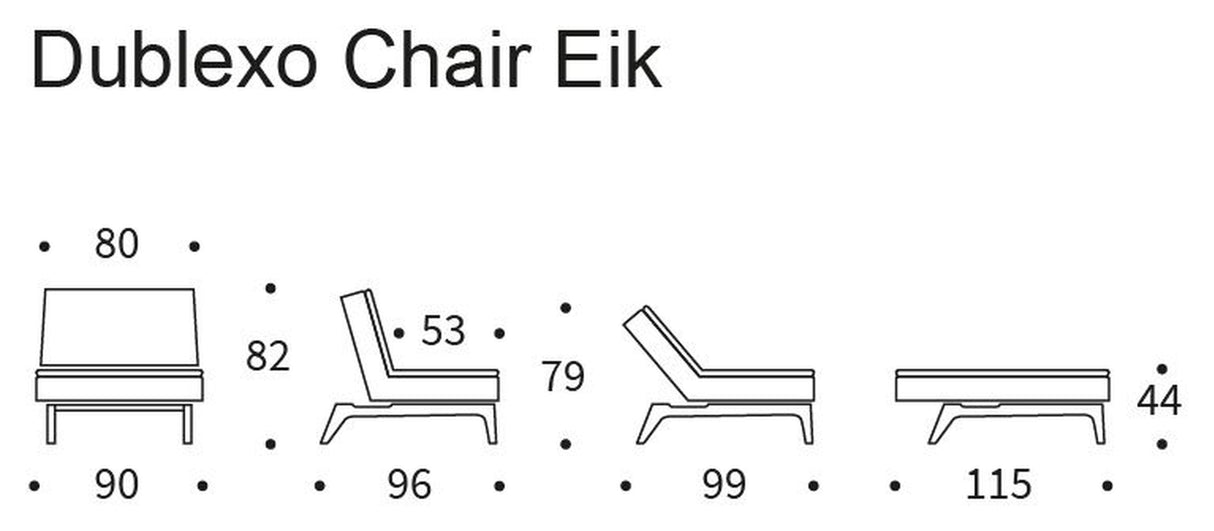 Dublexo Oak Lounge Chair, Smoked Oak, Mixed Dance Natural