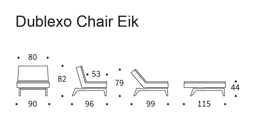 Dublexo Oak Lounge Chair, Smoked Oak, Twist Charcoal