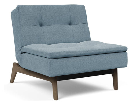 Dublexo Oak Lounge Chair, Smoked Oak, Soft/Indigo