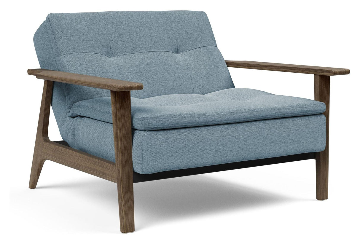 Dublexo Frej Lounge Chair, Smoked Oak, Soft/Indigo