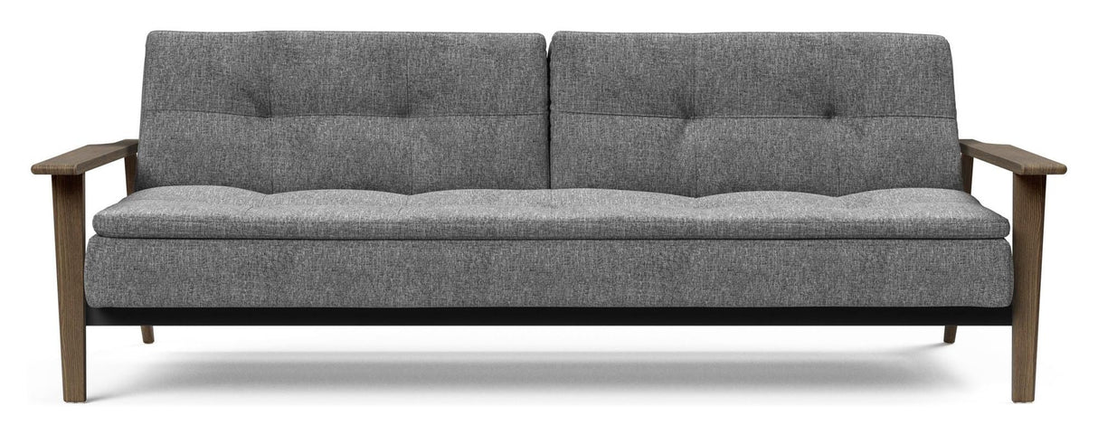 Dublexo Frej Sofa Bed, Smoked Oak, Nature, Twist Charcoal