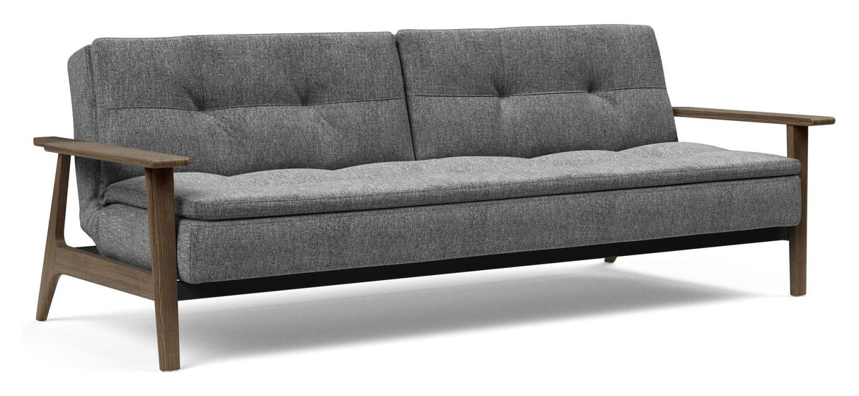 Dublexo Frej Sofa Bed, Smoked Oak, Nature, Twist Charcoal