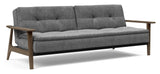 Dublexo Frej Sofa Bed, Smoked Oak, Nature, Twist Charcoal