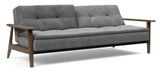 Dublexo Frej Sofa Bed, Smoked Oak, Nature, Twist Charcoal