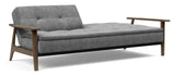 Dublexo Frej Sofa Bed, Smoked Oak, Nature, Twist Charcoal