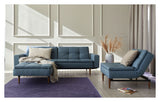 Dublexo Styletto Sofa bed with armrests, Soft/Indigo