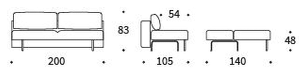 Frode Stem Sofa Bed, Off White Bouclé