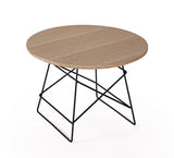 Grids Side Table Ø45, Nature/Black