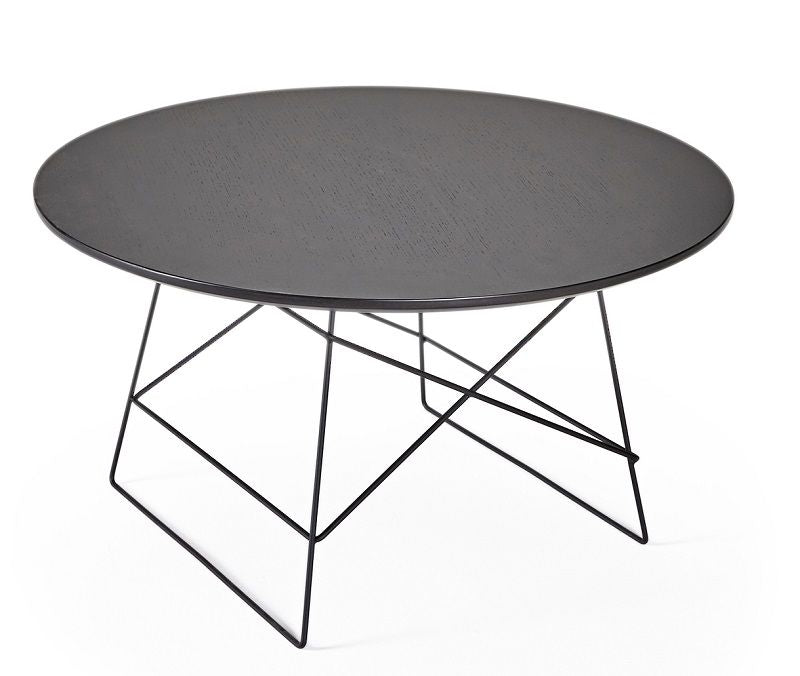 Grids Coffee Table Ø70, Black/Black