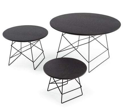 Grids Coffee Table Ø70, Black/Black