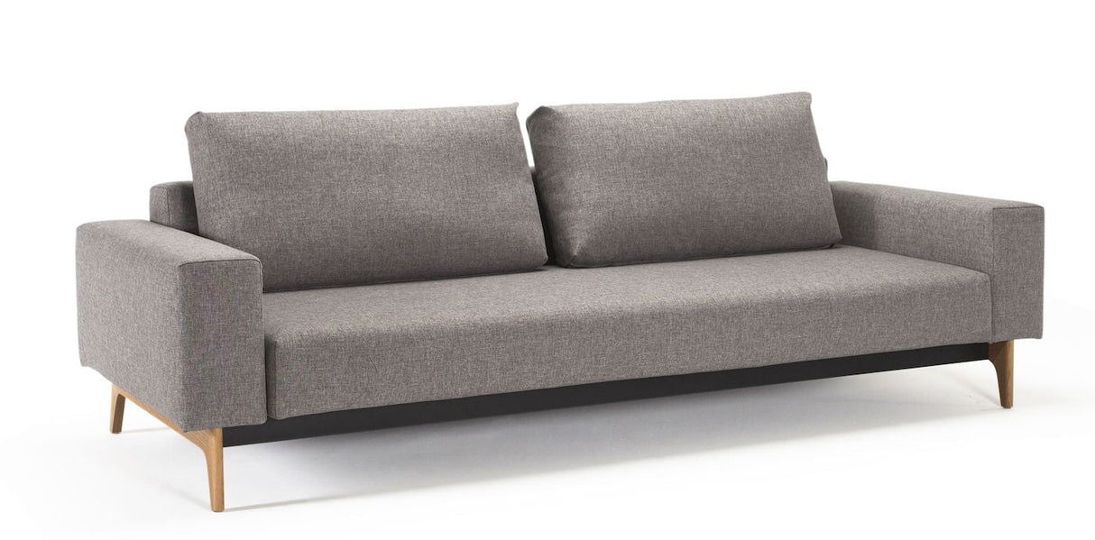 Idun Sofa bed 140 m. oak legs, Mixed Dance/Gray