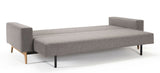 Idun Sofa bed 140 m. oak legs, Mixed Dance/Gray