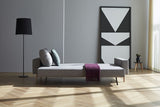 Idun Sofa bed 140 m. oak legs, Mixed Dance/Gray