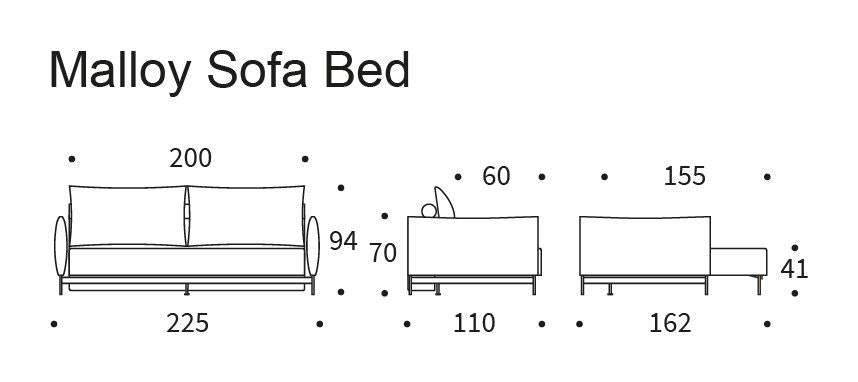 Malloy Sofa bed, Beige