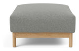 Malloy Wood Ottoman, Bouclé/Ash Gray