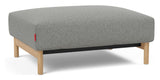 Malloy Wood Ottoman, Bouclé/Ash Gray