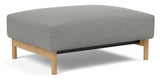 Malloy Wood Ottoman, Bouclé/Ash Gray