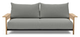 Malloy Wood Sofa bed, Bouclé/Ash Gray