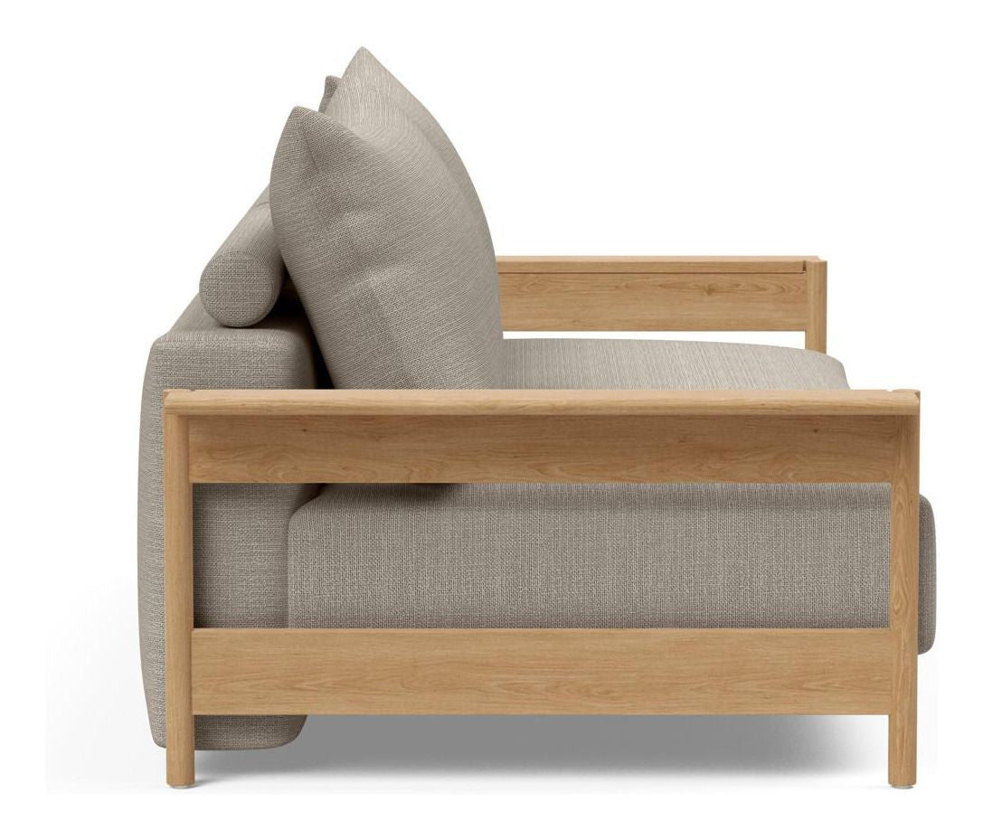 Malloy Wood Sofa bed, Kenya Gravel