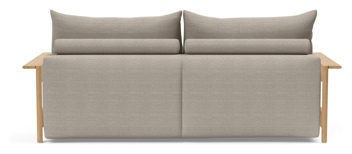 Malloy Wood Sofa bed, Kenya Gravel