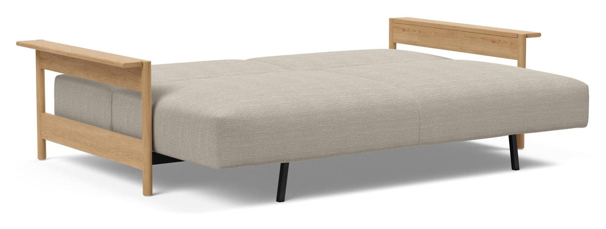 Malloy Wood Sofa bed, Kenya Gravel