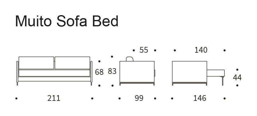 Nordham Sofa bed, Mixed Dance/Blue