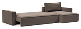 Newilla Sofa bed with chaise longue, Corduroy Ivory