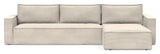 Newilla Sofa bed with chaise longue, Bouclé Taupe