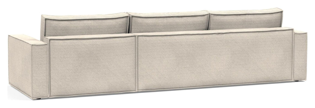 Newilla Sofa bed with chaise longue, Bouclé Taupe