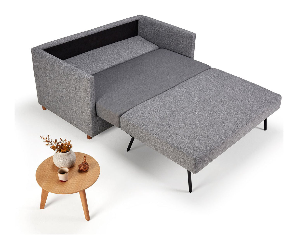 Olan Sofa bed with oak legs, Twist/Granite