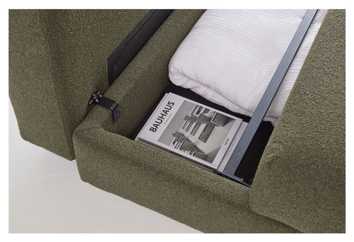 Osvald Sofa bed, Bouclé/Forest Green