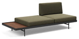 Puri Daybed with walnut table, Bouclé/Forest Green