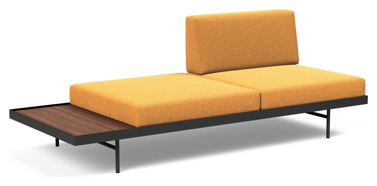 Puri Daybed with walnut table, Bouclé/Ochre