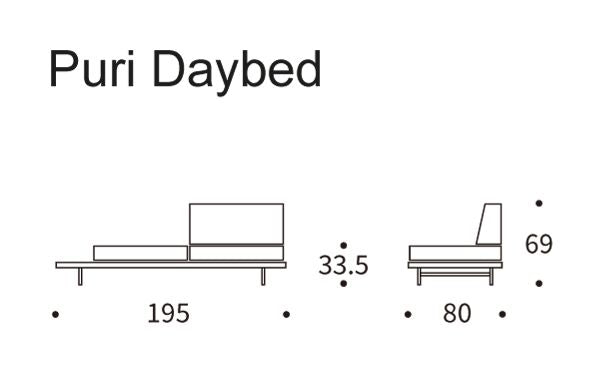 Puri Daybed w. oak table, Natural