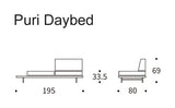 Puri Daybed w. oak table, Natural