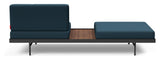 Puri Daybed w. walnut table, Argus/Navy Blue