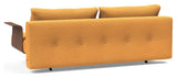 Recast Plus Sofa bed Dark Styletto w. armrests, Bouclé/Ochre