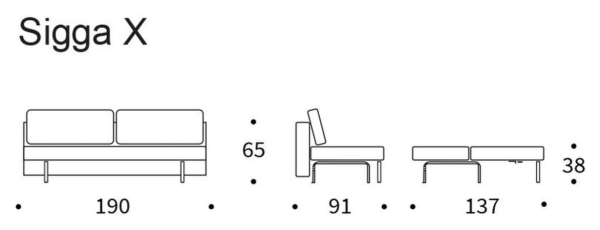 Sigga X Sofa bed, Weda Blue