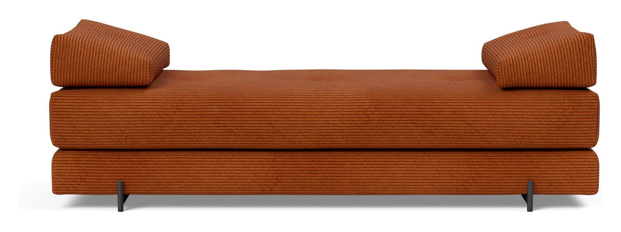 SIGMUND INDU Sofa bed, Corduroy/Burnt Orange