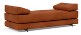 SIGMUND INDU Sofa bed, Corduroy/Burnt Orange