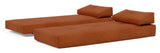 SIGMUND INDU Sofa bed, Corduroy/Burnt Orange