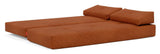 SIGMUND INDU Sofa bed, Corduroy/Burnt Orange