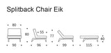 Splitback Eik Lounge Chair, Smoked Oak, Mixed Dance/Gray