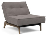 Splitback Eik Lounge Chair, Smoked Oak, Mixed Dance/Gray